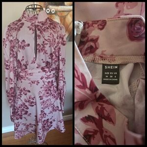 SHEIN Mauve Floral Dress